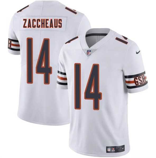 Men & Women & Youth Chicago Bears #14 Olamide Zaccheaus White 2025 Vapor Stitched Jersey,We sell and wholesale Men & Women & Youth Chicago Bears #14 Olamide Zaccheaus White 2025 Vapor Stitched Jersey on line form chian!